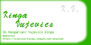 kinga vujevics business card